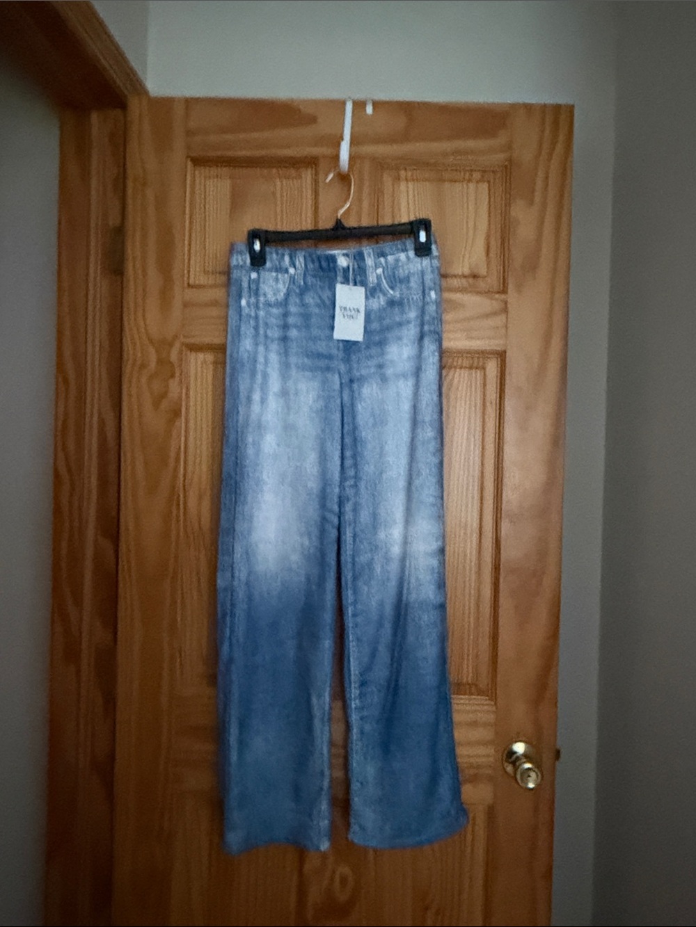 Trendy Sweatpants Jeans in distressed Blue